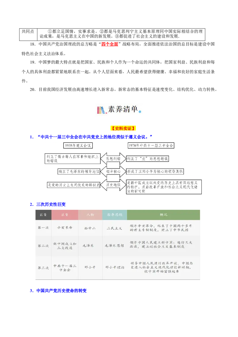 考点清单01++第1_3单元（考点清单）-2023-2024学年八年级历史下册期末满分冲刺复习攻略_新八下历史_19、赠送其它资料_旧版_12复习课件8下历史