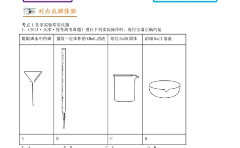 高考解密13化学实验基础（讲义）-高频考点解密2023年高考化学二轮复习讲义+分层训练（新高考专用）（解析版）_05高考化学_新高考复习资料_2023年新高考资料_二轮复习