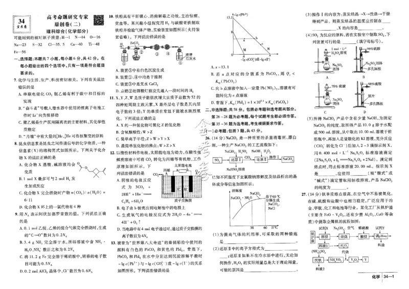金考卷优秀模拟试卷汇编45套全国卷化学_05高考化学_高考模拟题_全国课标版_化学全国卷2023金考卷