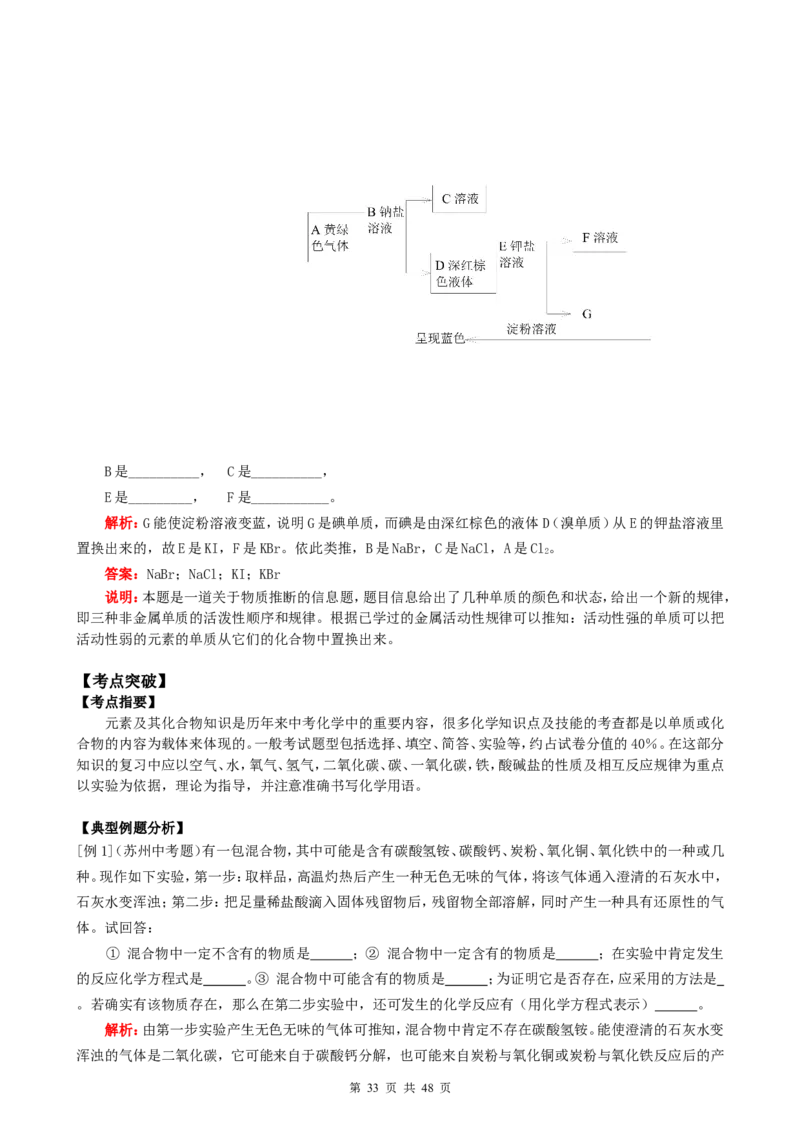 （超详）初中化学知识点归纳汇总_小初高知识点归纳汇总