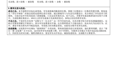 2.4三位数除以一位数的笔算核心素养教案（表格式）三年级下册数学人教版_26春人教版数学三下_00、教案3套完整版_第2套表格式核心素养教案-全册合在一起_课课教案