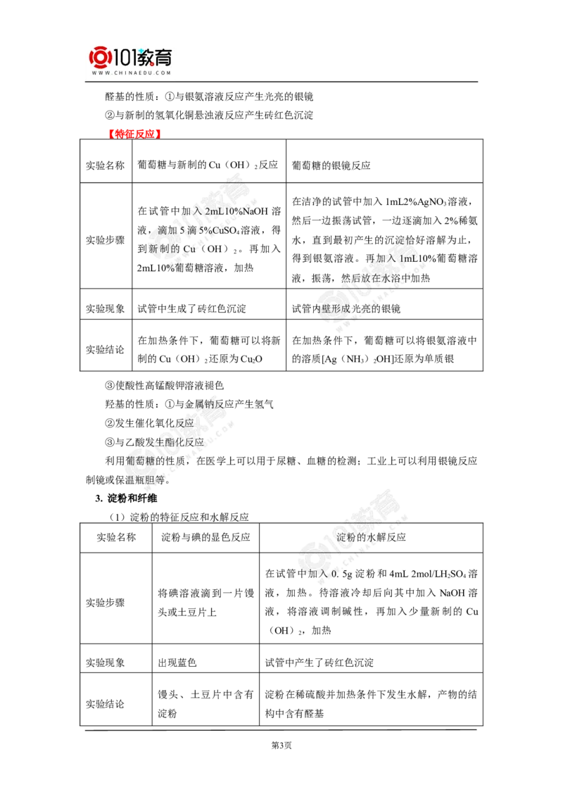 必修2第七章第四节基本营养物质_新人教版高中化学必修一、二_新人教版高中化学必修下册_101教育学（下学期）配套学案和练习