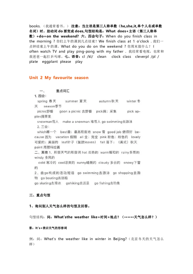 人教PEP版英语5年级下册知识点归纳_《小学各科知识点》_小学英语《知识梳理》3-6年级上下册_下册_人教PEP版小学英语3-6年级下册