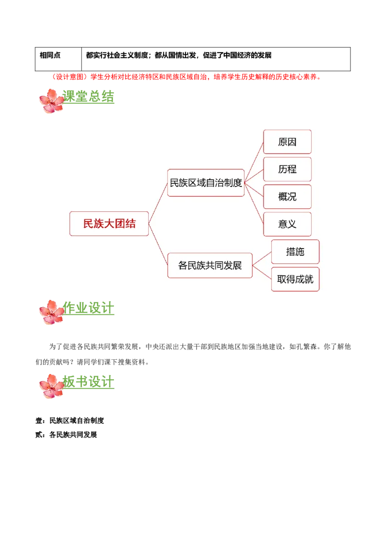 第12课民族大团结（教学设计）-（部编版）_新八下历史_00、更新资料3月23日_第二套(4)_教学设计