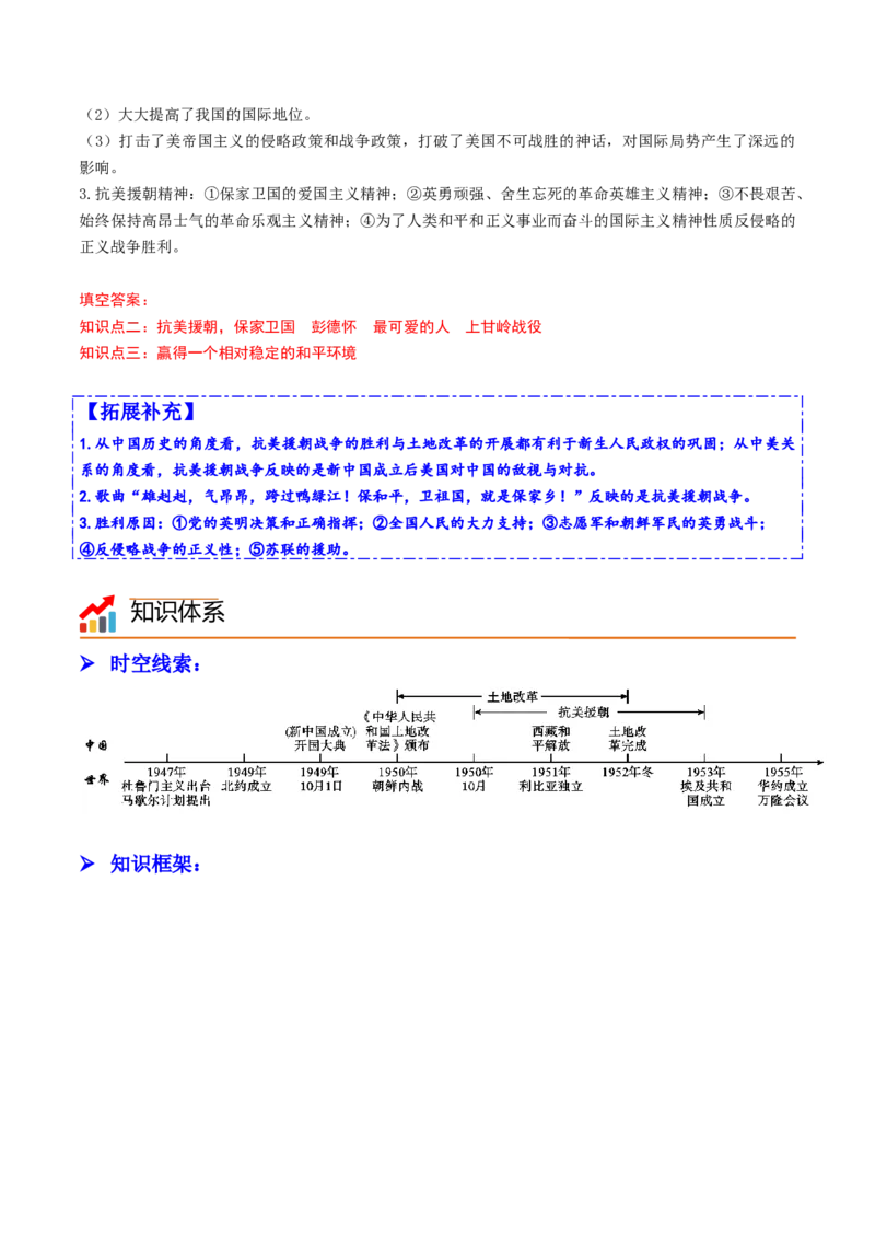 第2课抗美援朝（学案）-（统编版）_新八下历史_00、更新资料3月23日_第二套(4)_同步讲义-U15_2024版_学案