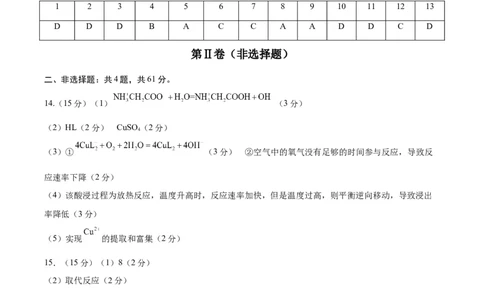 黄金卷06-赢在高考&middot;黄金8卷备战2024年高考化学模拟卷（江苏专用）（参考答案）_05高考化学_2024年新高考资料_4.2024高考模拟预测试卷