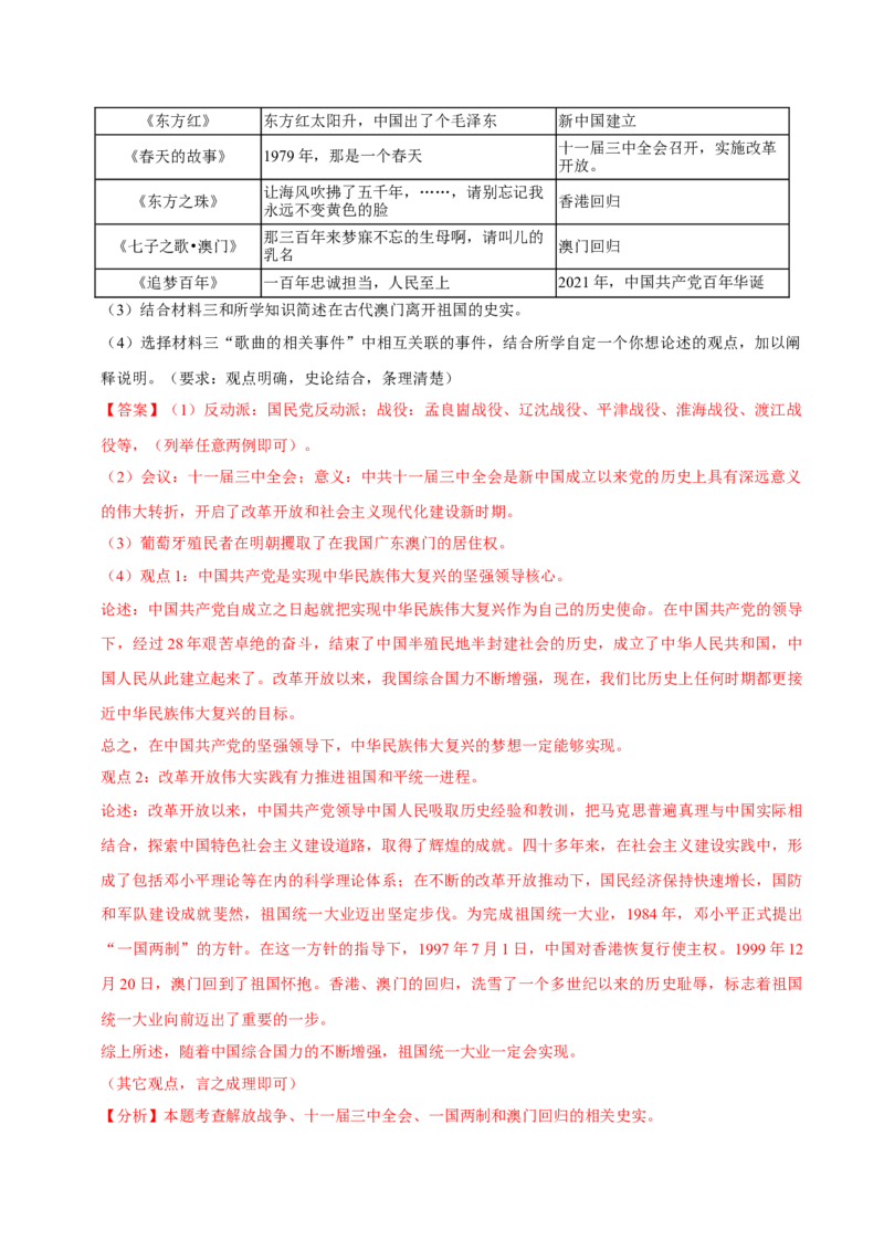 八下期末复习（论述题）解题指导+专项50练（教师版）_新八下历史_00、更新资料3月23日_第二套(4)_期末专项复习-U269_2025版