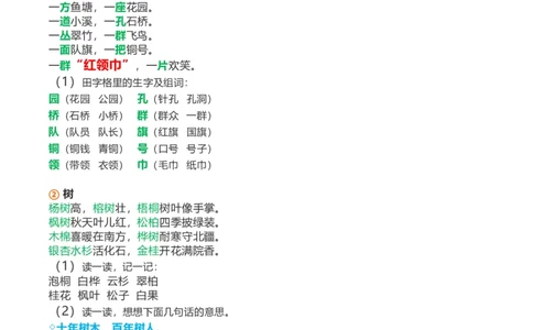 二年级上_《小学各科知识点》_小学语文《知识梳理》1-6年级上下册_统编语文1-6年级上册知识总结