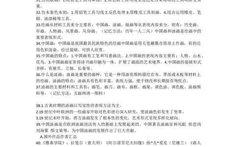 人教版小学美术六年级上册全册知识点_《小学各科知识点》_小学美术《知识梳理》1-6年级上下册_上册