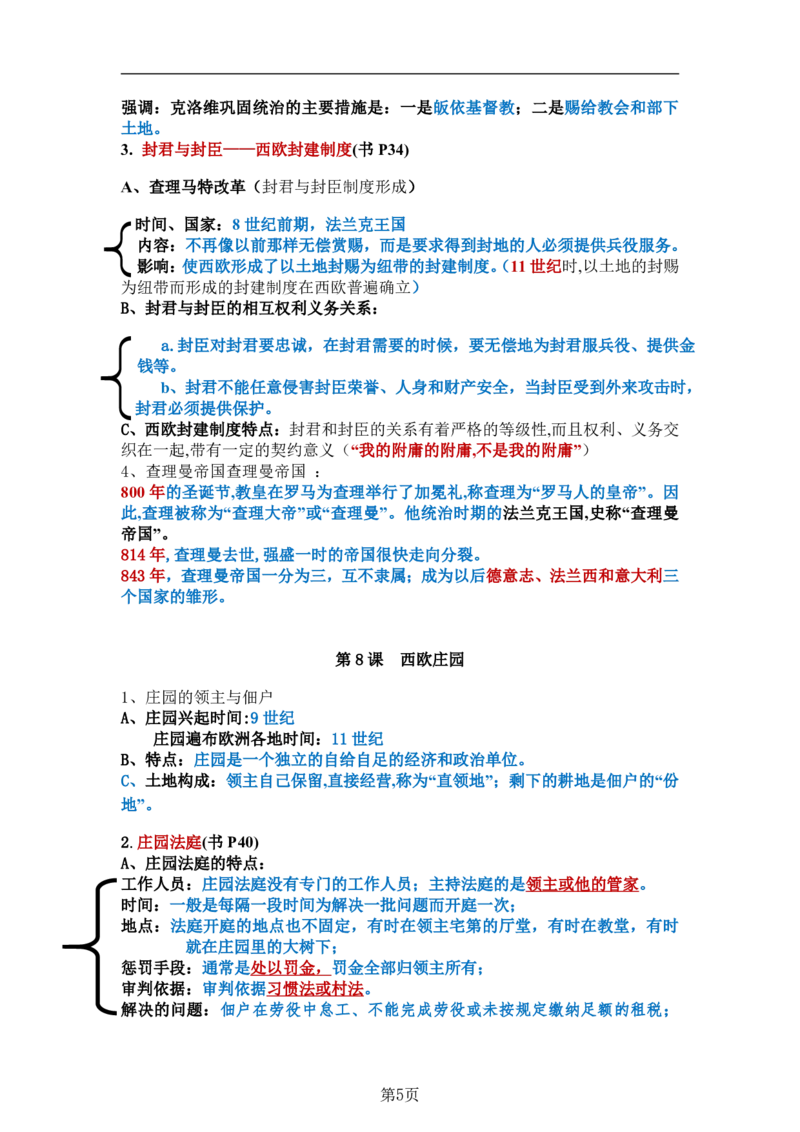 24年人教版九上历史知识点梳理＋专项归纳_24秋《初中各科知识点梳理》_2024秋《名师总结》知识点789年级全科_24秋《名师总结》知识点九年级全科