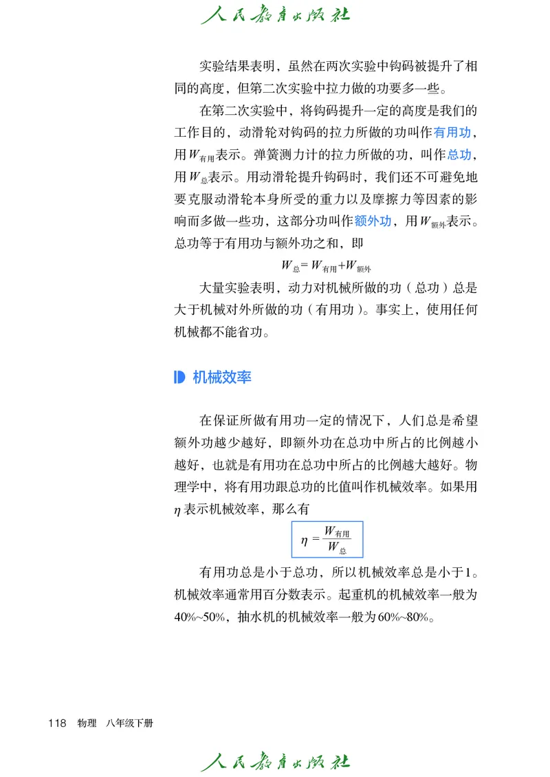 2026春人教版八年级物理下册电子课本