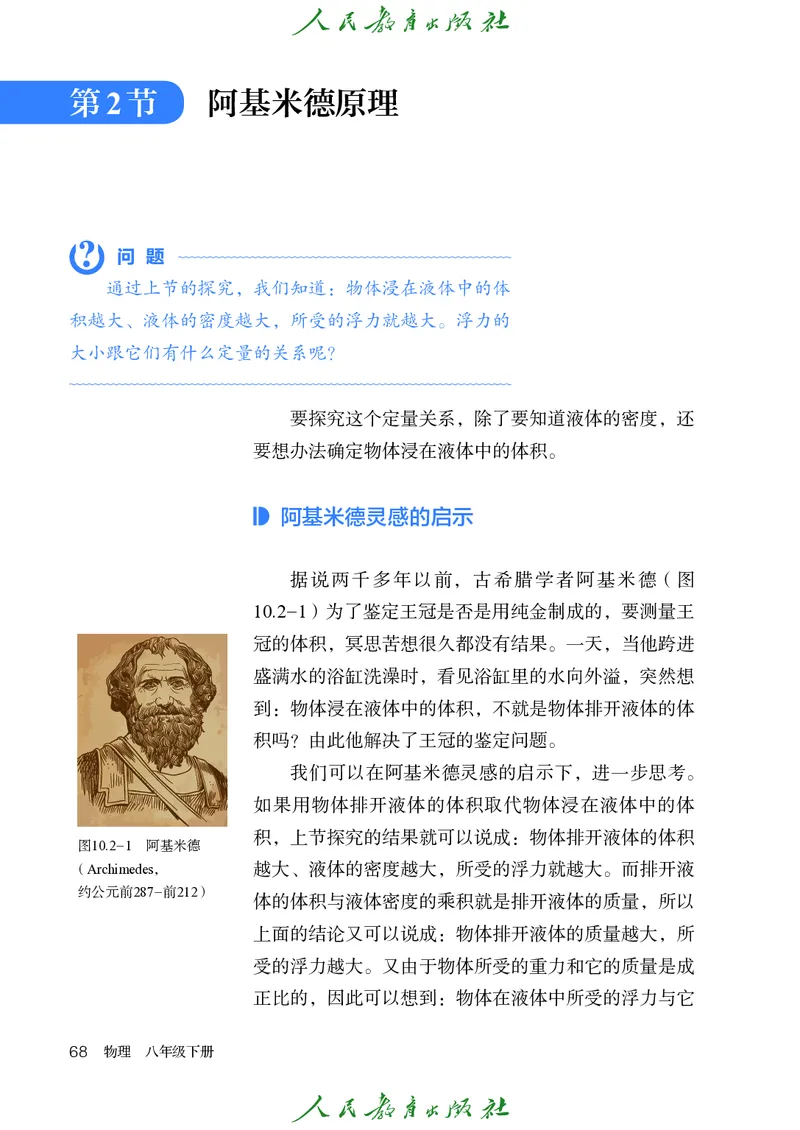 2026春人教版八年级物理下册电子课本