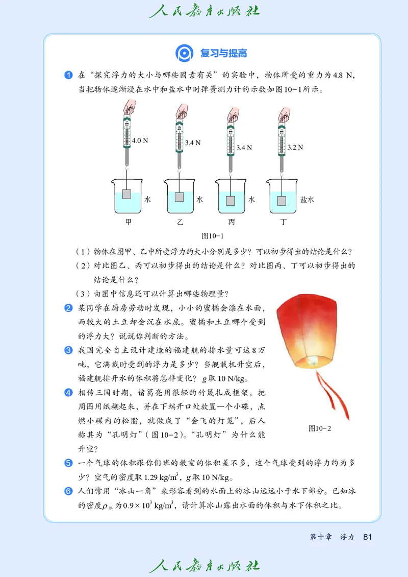 2026春人教版八年级物理下册电子课本