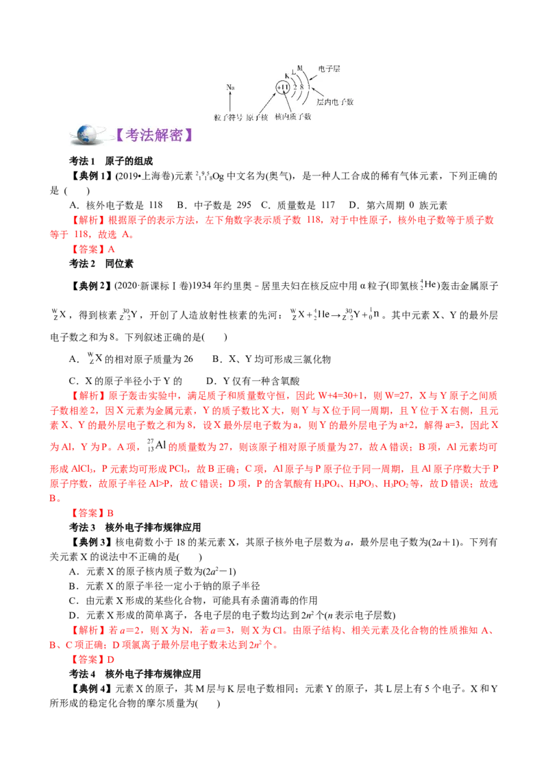 解密05物质结构元素周期律(讲义)-高频考点解密2021年高考化学二轮复习讲义+分层训练_05高考化学_新高考复习资料_2021新高考资料