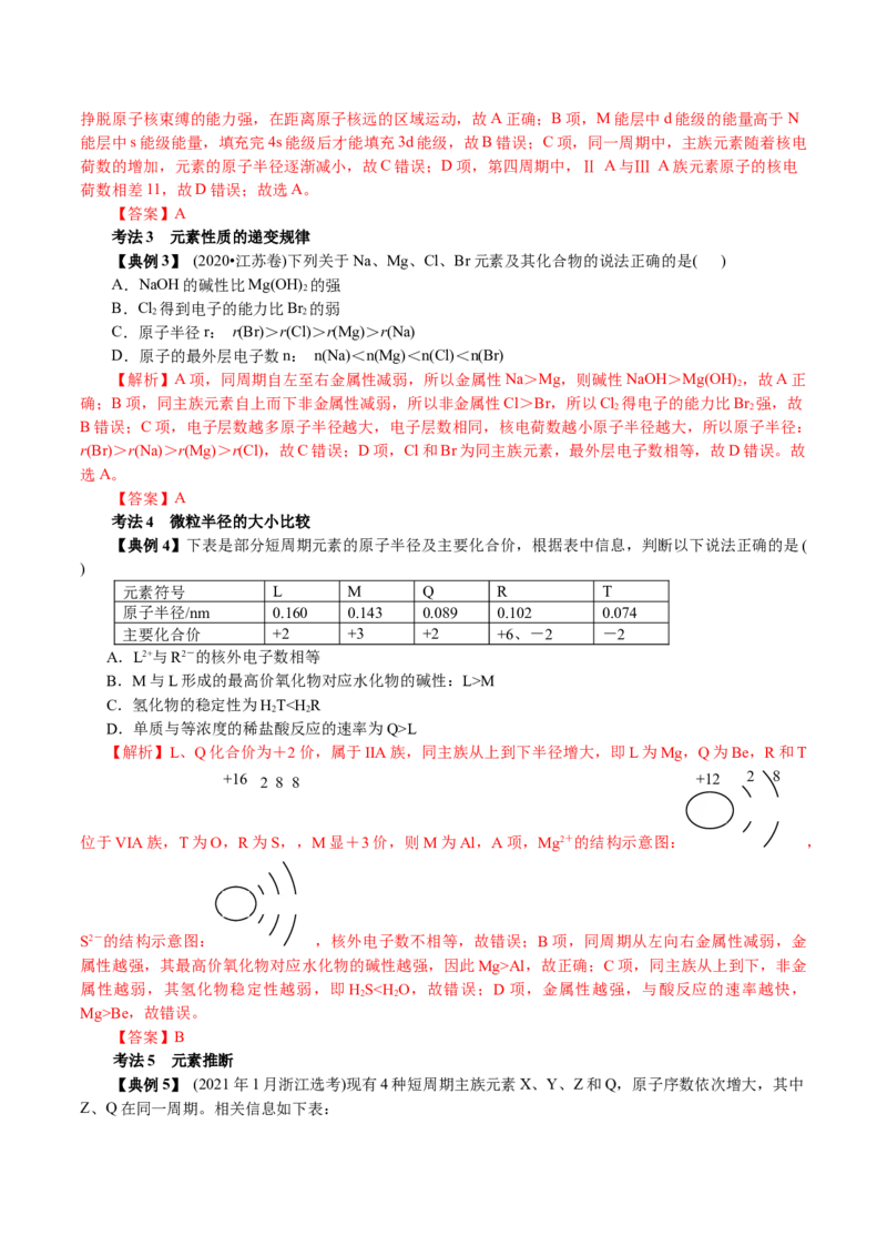 解密05物质结构元素周期律(讲义)-高频考点解密2021年高考化学二轮复习讲义+分层训练_05高考化学_新高考复习资料_2021新高考资料