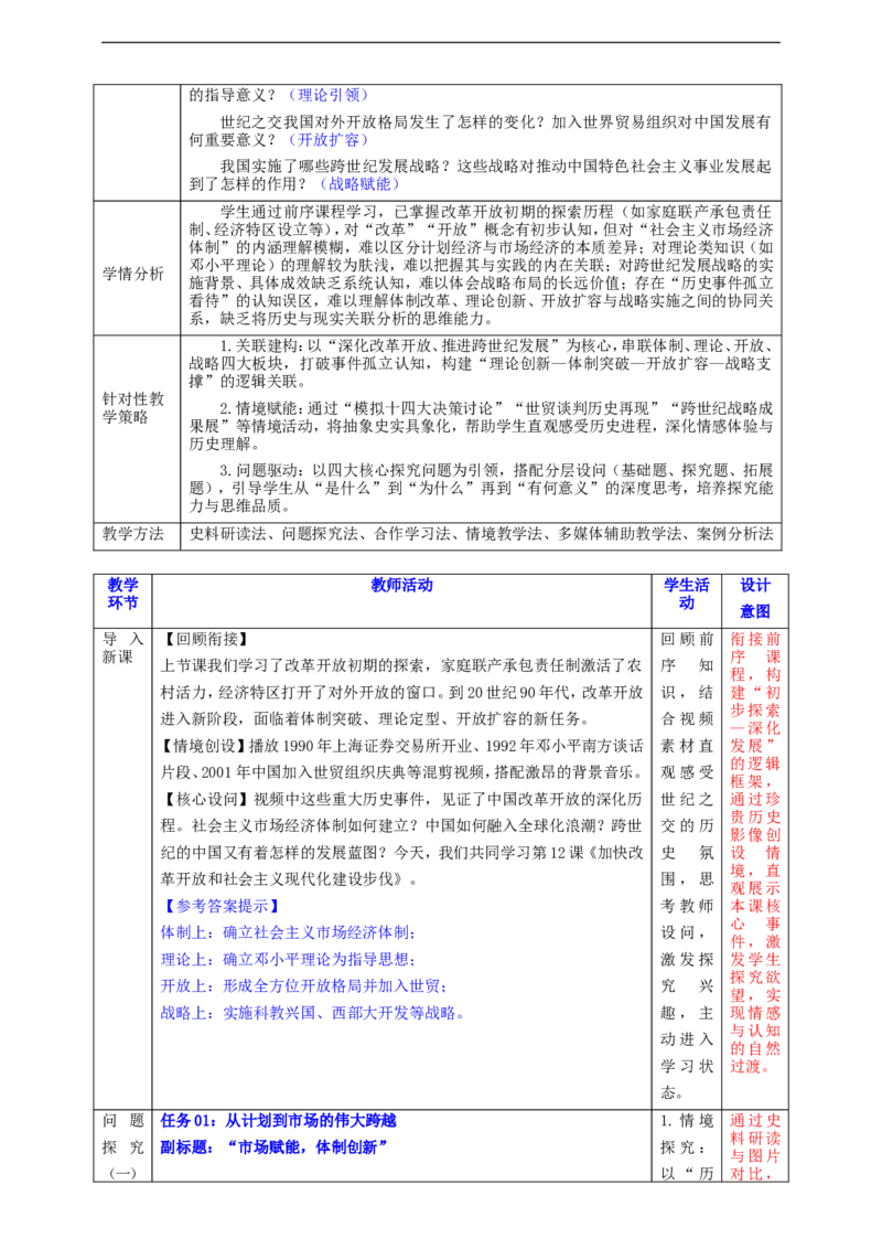 第12课加快改革开放和社会主义现代化建设步伐（教学设计）_新八下历史_00、更新资料3月23日_新版_第三套_第二套_2026春季新版-持续更新中
