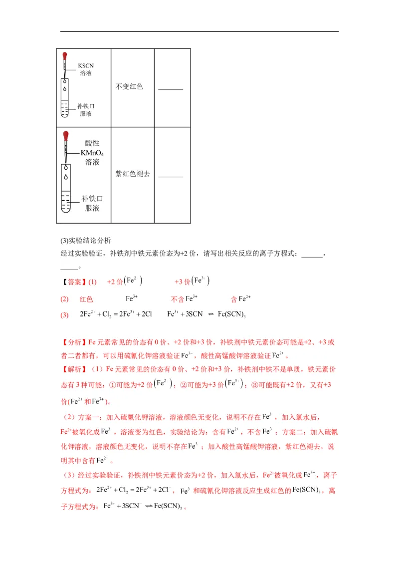 解密15实验方案的设计与评价（分层训练）（解析版）_05高考化学_通用版（老高考）复习资料_2023年复习资料_二轮复习