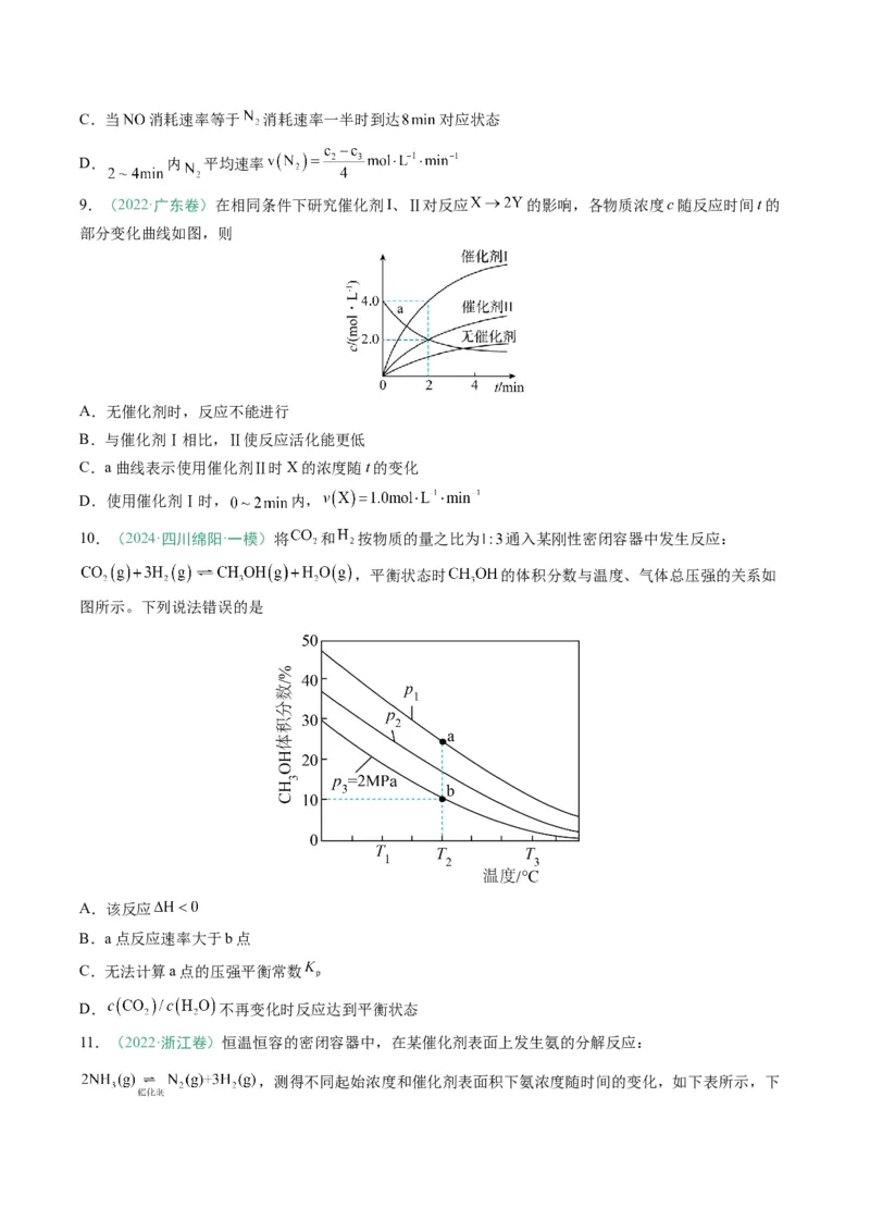 题型13化学反应速率与平衡（原卷版）_05高考化学_2025年新高考资料_二轮复习_2025年高考化学二轮热点题型归纳与变式演练（新高考通用）340117718