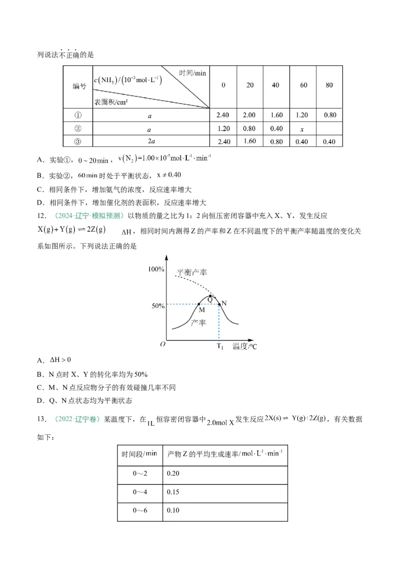 题型13化学反应速率与平衡（原卷版）_05高考化学_2025年新高考资料_二轮复习_2025年高考化学二轮热点题型归纳与变式演练（新高考通用）340117718