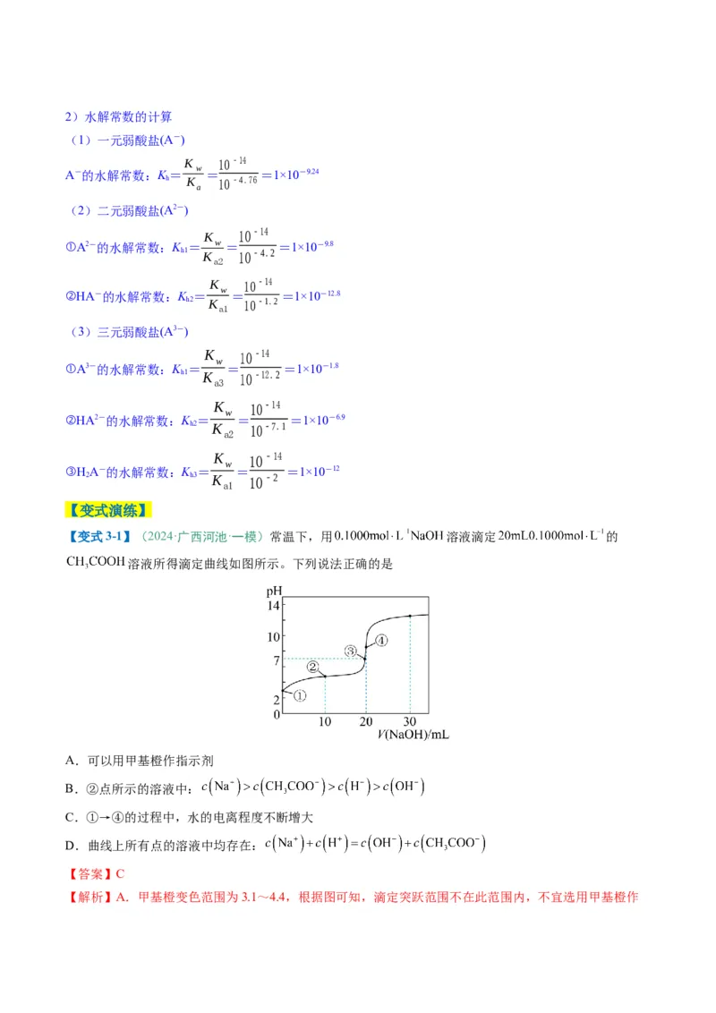 题型14电解质溶液（解析版）_05高考化学_2025年新高考资料_二轮复习_2025年高考化学二轮热点题型归纳与变式演练（新高考通用）340117718