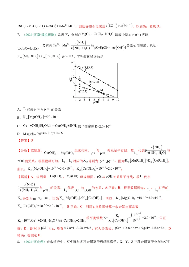 题型14电解质溶液（解析版）_05高考化学_2025年新高考资料_二轮复习_2025年高考化学二轮热点题型归纳与变式演练（新高考通用）340117718