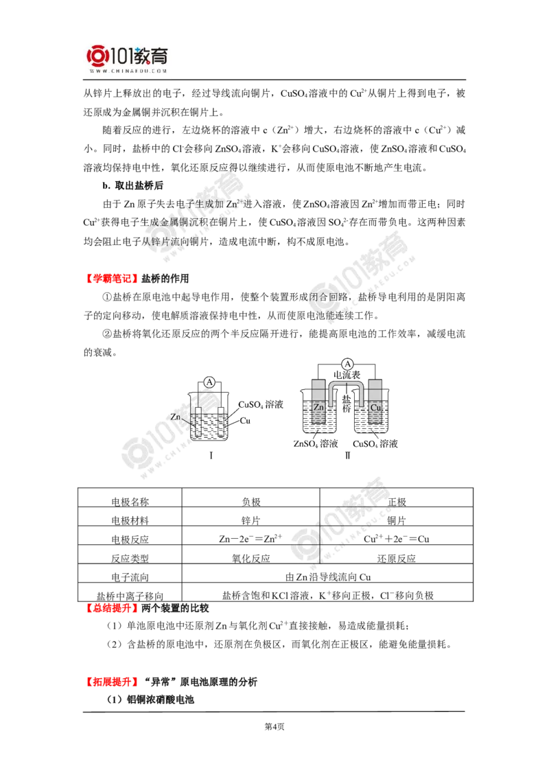选择性必修1第四章第一节原电池_新人教版高二化学选修一、二、三_新人教版高中化学选择性必修第一册_高二化学（选择性必修第一册）学案练习