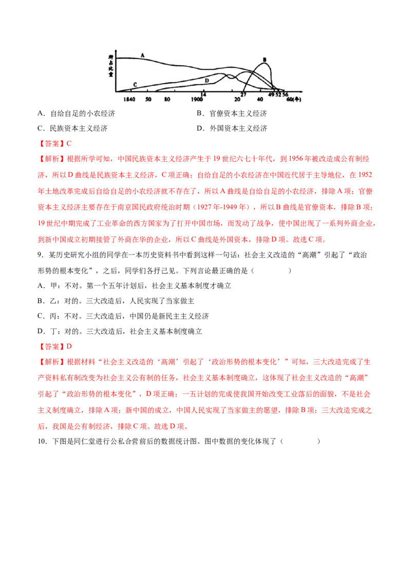 第5课三大改造（教师版）_新八下历史_00、更新资料3月23日_第二套(4)_同步讲义-U15_2025版