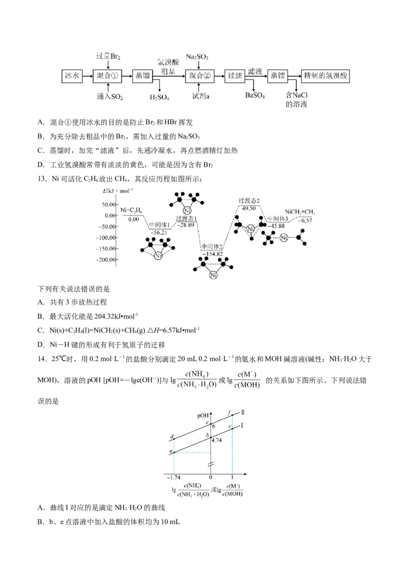 黄金卷05-赢在高考&middot;黄金8卷备战2024年高考化学模拟卷（河北专用）（原卷版）_05高考化学_2024年新高考资料_4.2024高考模拟预测试卷