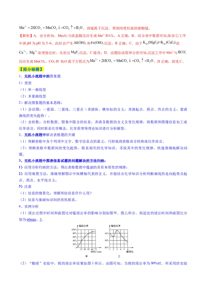 题型09无机小流程（解析版）_05高考化学_2025年新高考资料_二轮复习_2025年高考化学二轮热点题型归纳与变式演练（新高考通用）340117718