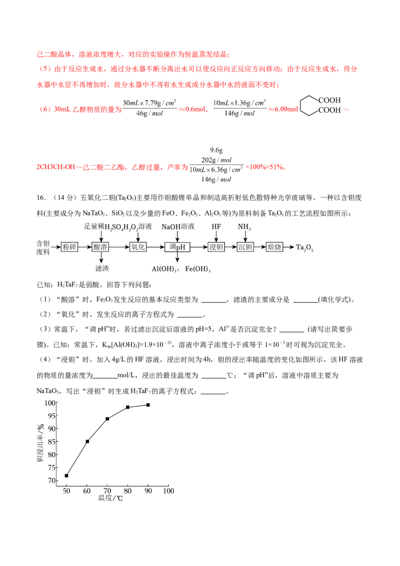 黄金卷07-赢在高考&middot;黄金8卷备战2024年高考化学模拟卷（河北专用）（解析版）_05高考化学_2024年新高考资料_4.2024高考模拟预测试卷