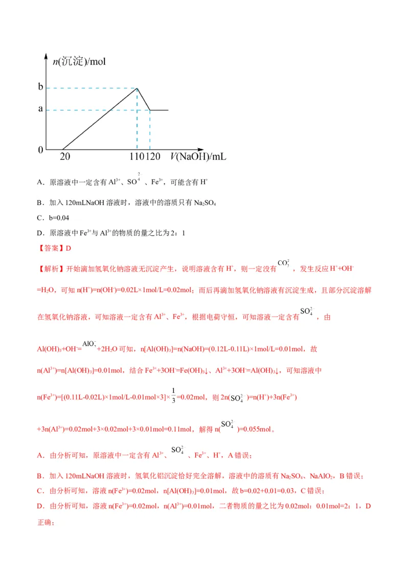 解密03离子反应（讲义）-高频考点解密2022年高考化学二轮复习讲义+分层训练（全国通用）（解析版）_05高考化学_通用版（老高考）复习资料_2023年复习资料_二轮复习