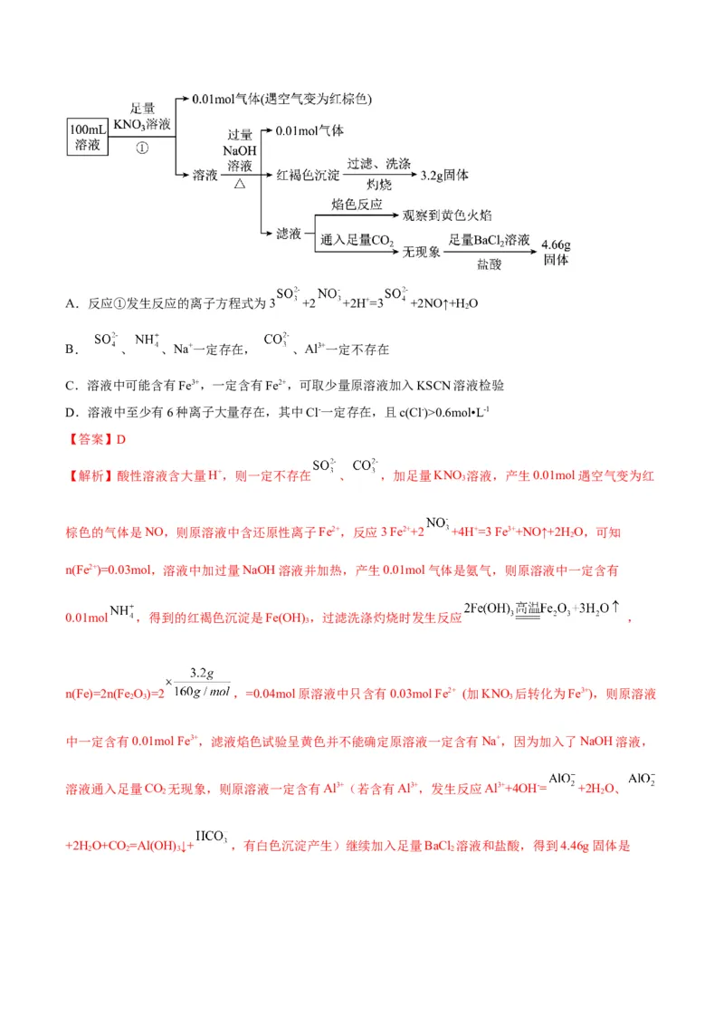 解密03离子反应（讲义）-高频考点解密2022年高考化学二轮复习讲义+分层训练（全国通用）（解析版）_05高考化学_通用版（老高考）复习资料_2023年复习资料_二轮复习
