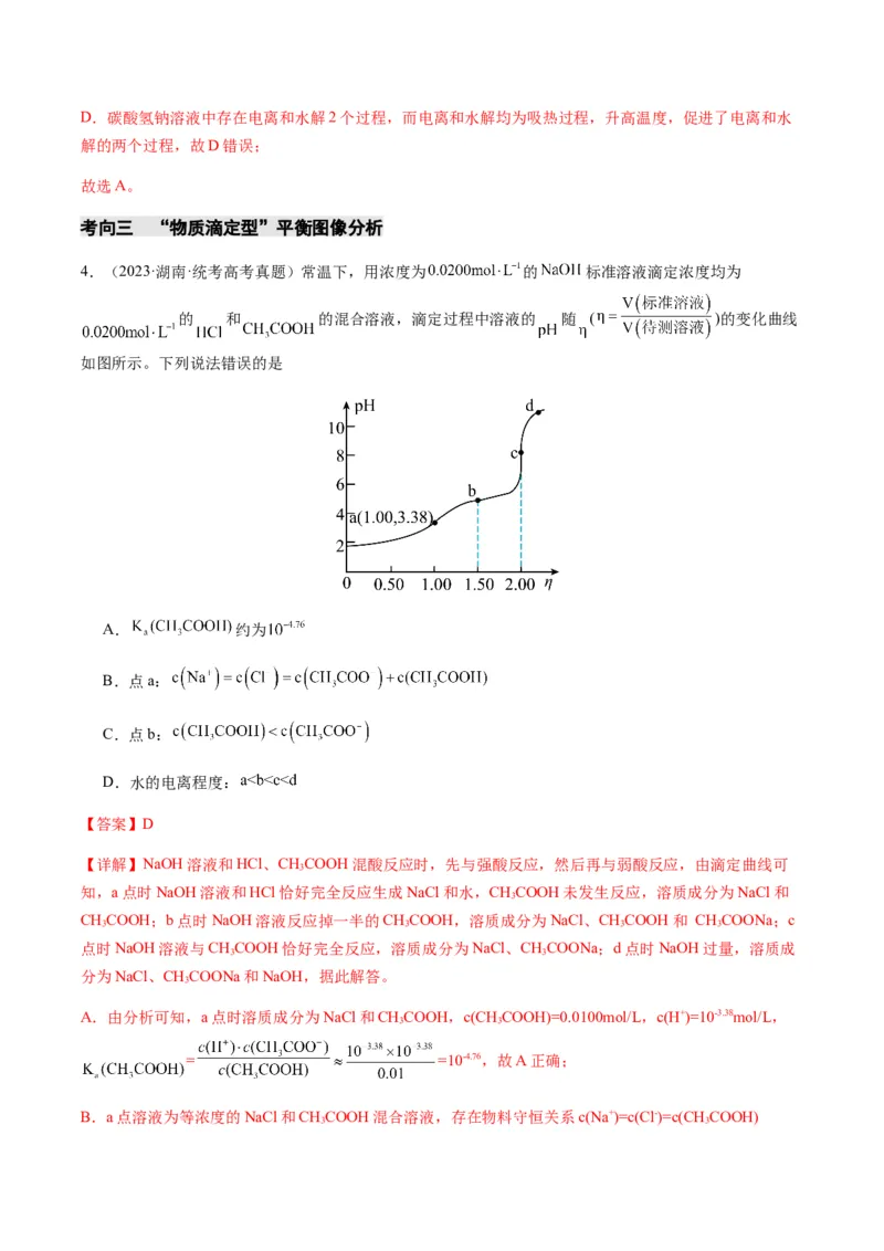 重难点12电解质溶液图像分析-2024年高考化学热点&middot;重点&middot;难点专练（新高考专用）（解析版）_05高考化学_2024年新高考资料_3.2024专项复习