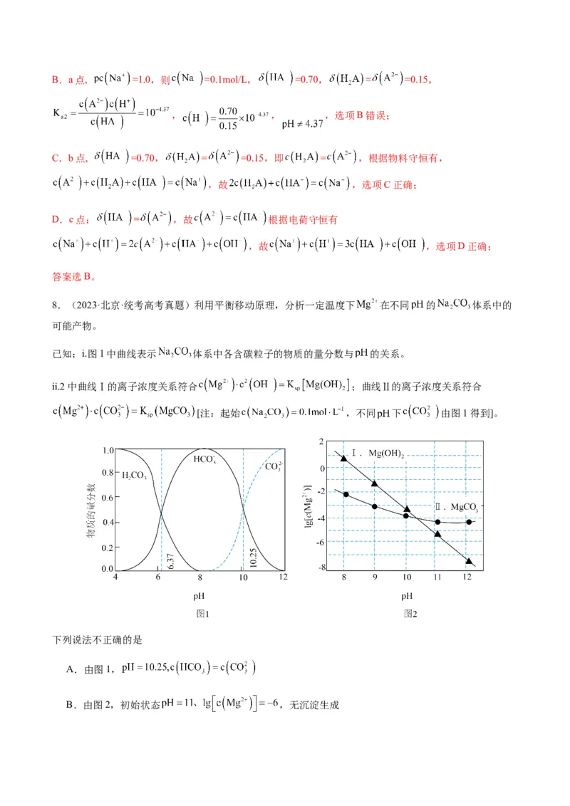 重难点12电解质溶液图像分析-2024年高考化学热点&middot;重点&middot;难点专练（新高考专用）（解析版）_05高考化学_2024年新高考资料_3.2024专项复习