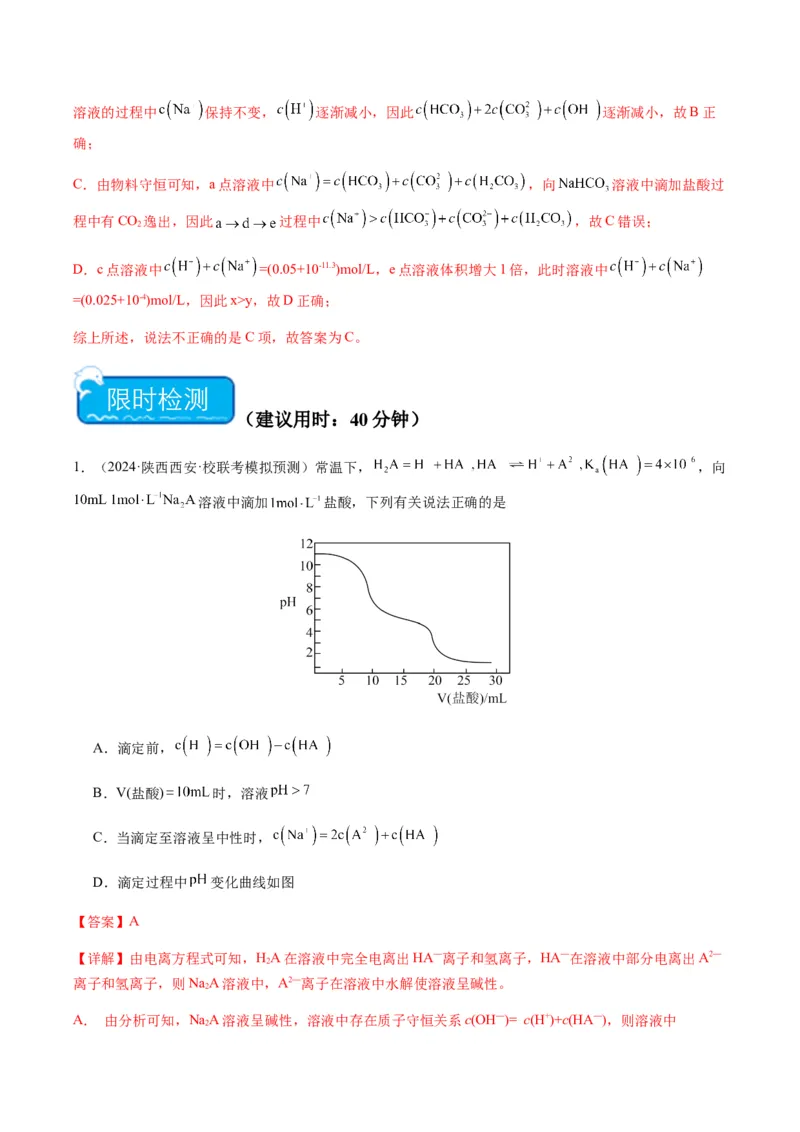 重难点12电解质溶液图像分析-2024年高考化学热点&middot;重点&middot;难点专练（新高考专用）（解析版）_05高考化学_2024年新高考资料_3.2024专项复习
