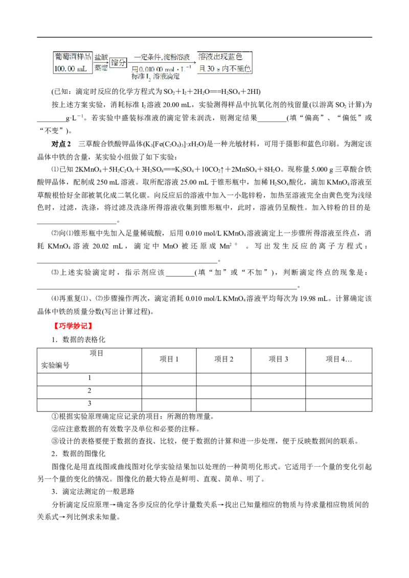 考点52定量分析（原卷版）_05高考化学_通用版（老高考）复习资料_2023年复习资料_一轮复习_备战2023年高考化学一轮复习考点帮（全国通用）