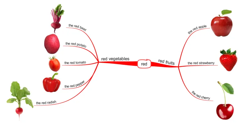 red_《小学思维导图》_思维导图语数英第二套_英语_思维导图_思维导图RAZAA