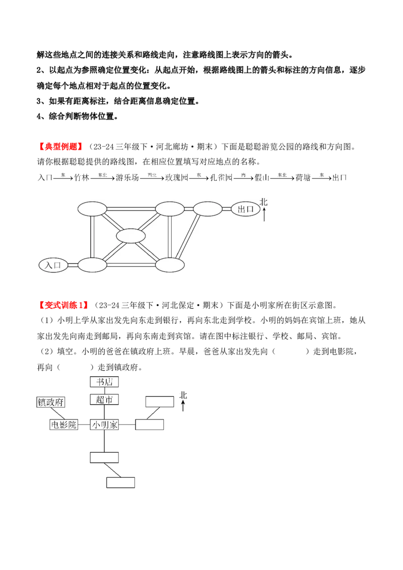 专项突破02：位置与方向（一）解决问题（4大考点）（学生版）-（人教版）_26春人教版数学三下_00、更新资料3月18日_单元复习专项-K48_2025版