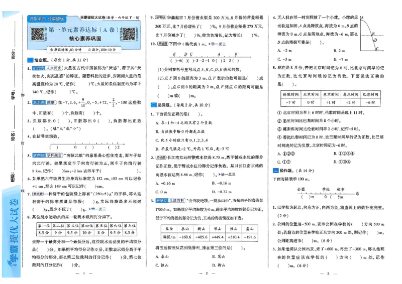 26春6下人教数学学霸提优大试卷_26春人教版数学三下_09、练习题+试卷合集_-26春《提优大试卷》