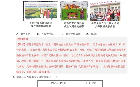 第四单元民族团结与祖国统一（单元检测卷）（教师版）_新八下历史_00、更新资料3月23日_第二套(4)_单元知识复习专项-U89_2025版