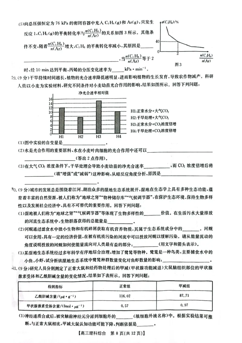 陕西省榆林市2023届高三二模丨理综公众号：一枚试卷君_05高考化学_高考模拟题_新高考_陕西省榆林市2023届高三第二次模拟检测理综_陕西省榆林市2023届高三第二次模拟检测理综
