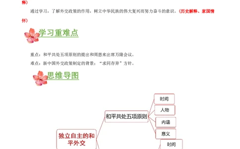 第16课独立自主的和平外交（导学案）-（部编版）_新八下历史_00、更新资料3月23日_第二套(4)_导学案