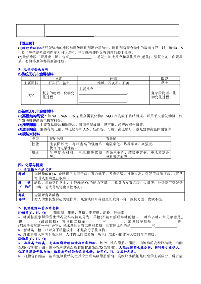 考点三化学与STSE（学生版）_05高考化学_2025年新高考资料_一轮复习_2025年高考化学一轮复习基础知识讲义（新高考通用）（完结）_专题三化学基本概念