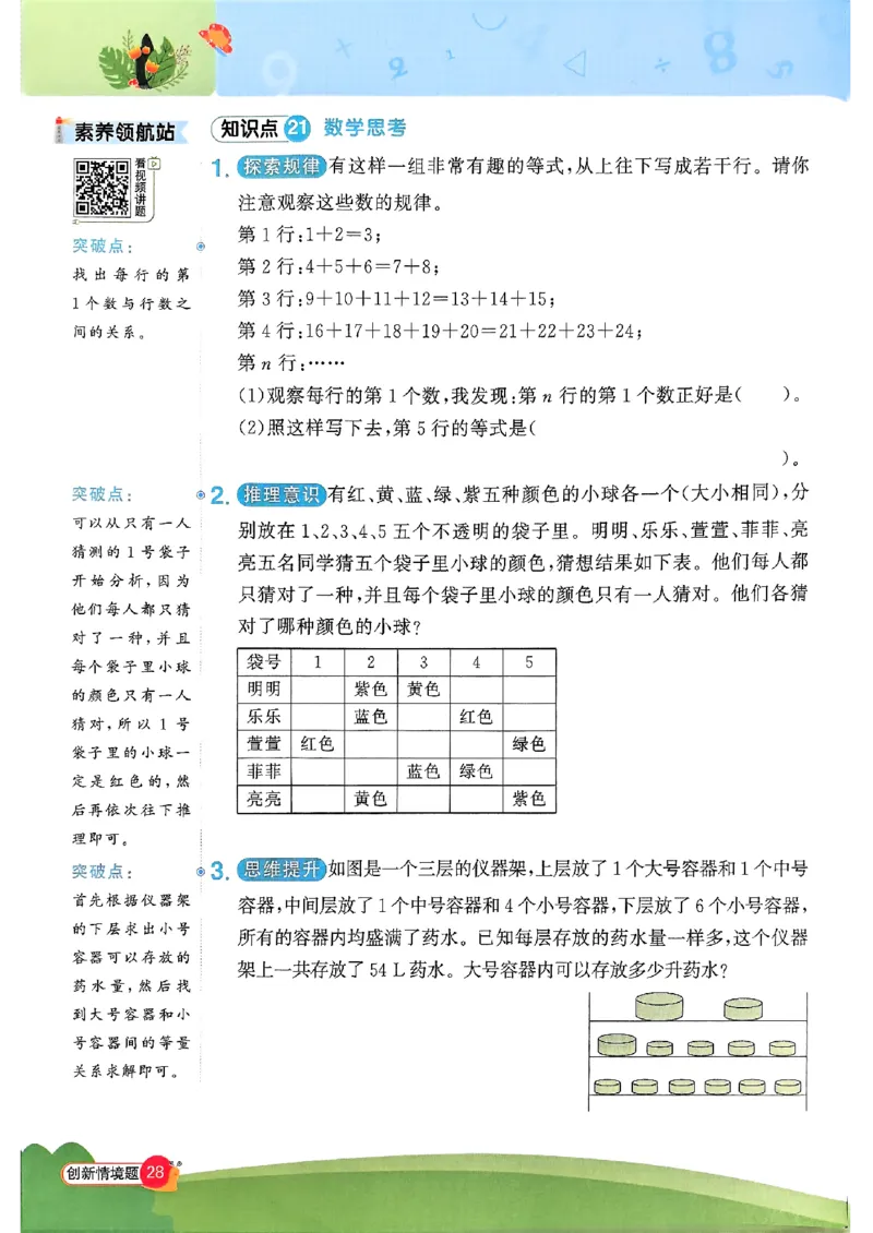六下创新情景题应用阳光同学26春人教_26春人教版数学三下_09、练习题+试卷合集_-26春《计算小达人》_26春《阳光同学计算小达人》人教6下