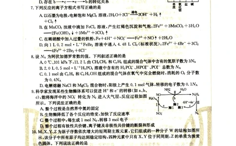 高三化学试卷_05高考化学_高考模拟题_全国课标版_2023届新疆高三1月期末金太阳联考23-254C化学_2023届新疆高三1月期末金太阳联考23-254C化学