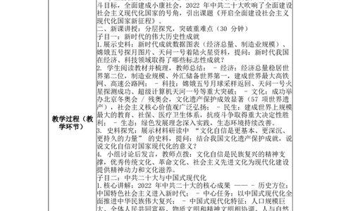 第23课开启全面建设社会主义现代化国家新征程表格式教案_新八下历史_00、更新资料3月23日_新版_第三套_第二套_2026春季新版-持续更新中_04教学设计
