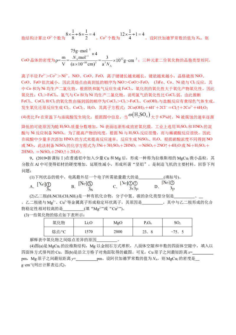解密13物质结构与性质(讲义)-高频考点解密2021年高考化学二轮复习讲义+分层训练_05高考化学_新高考复习资料_2021新高考资料
