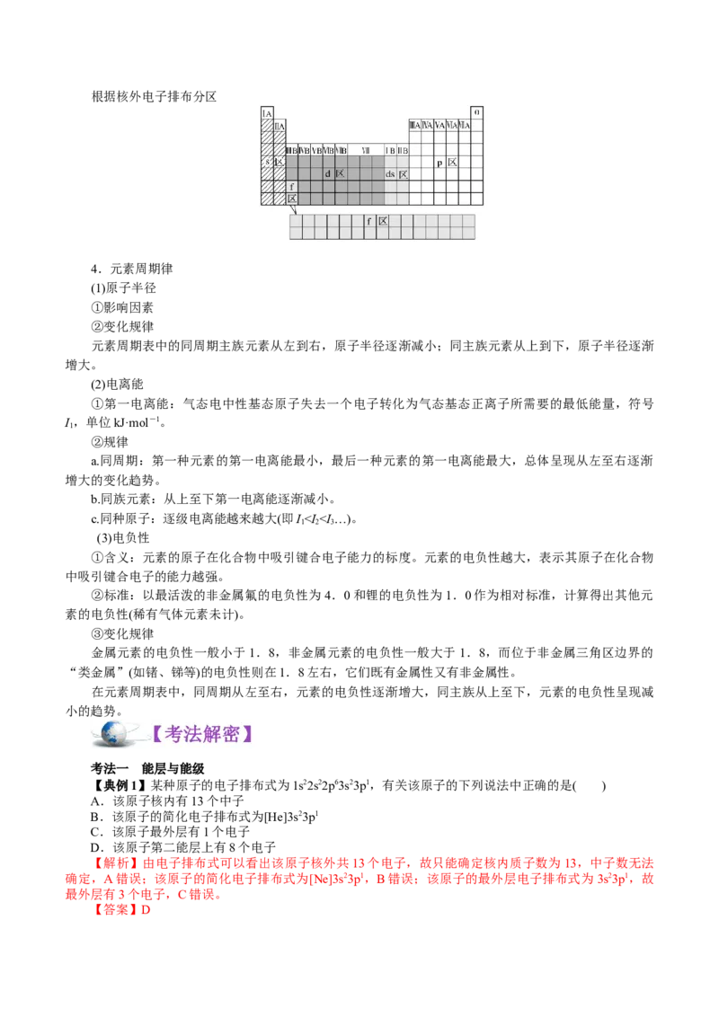 解密13物质结构与性质(讲义)-高频考点解密2021年高考化学二轮复习讲义+分层训练_05高考化学_新高考复习资料_2021新高考资料