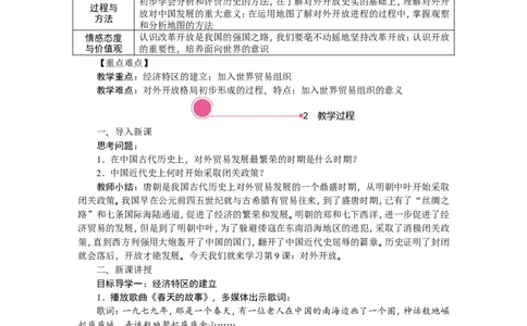 第9课　对外开放_新八下历史_19、赠送其它资料_旧版_03课件+教案8下历史_八年级下册历史教案2