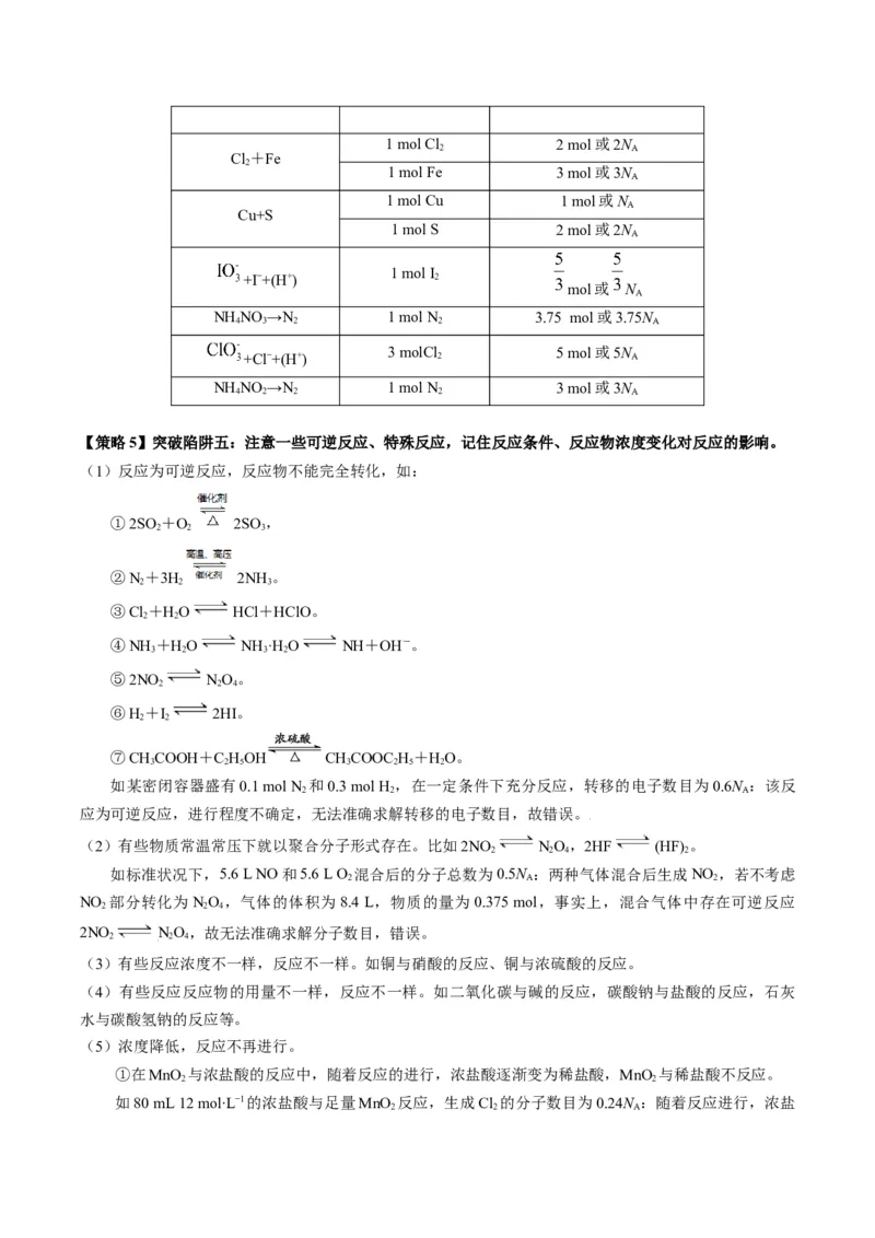 重难点04有关阿伏加德罗常数的正误判断-2024年高考化学热点&middot;重点&middot;难点专练（新高考专用）（原卷版）_05高考化学_2024年新高考资料_3.2024专项复习